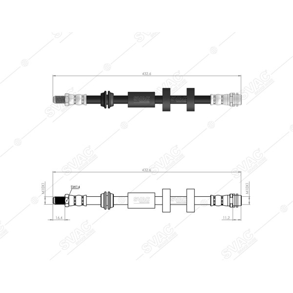 SVAC 92-127 Fren Hortumu Ön Sağ/Sol Volvo S60 II (134) 2.0 D3 10-18 V60 I (155, 157) 2.0 D3 15-18 Xc
