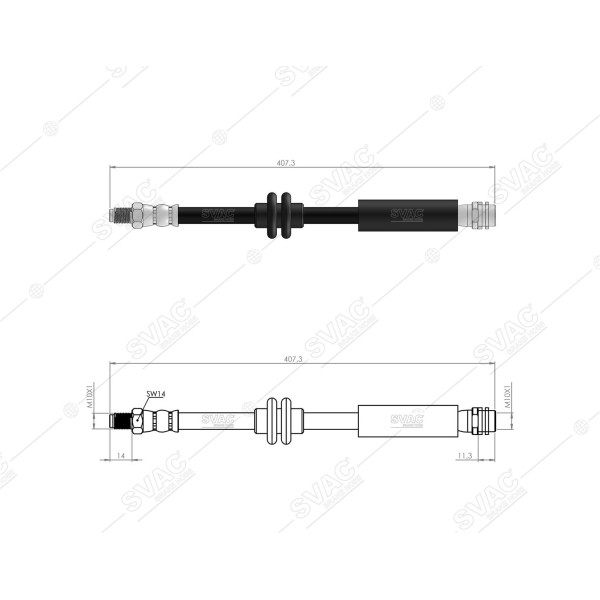 SVAC 920112 Arka Fren Hortumu S40 II/C30/V50/C70 II 05- 17 Jant Hariçı Araçlar Icın Mazda III/Iv 03-