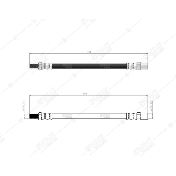 SVAC 930105 On/Arka Fren Hortumu 1300 124 Tipi 74-87 