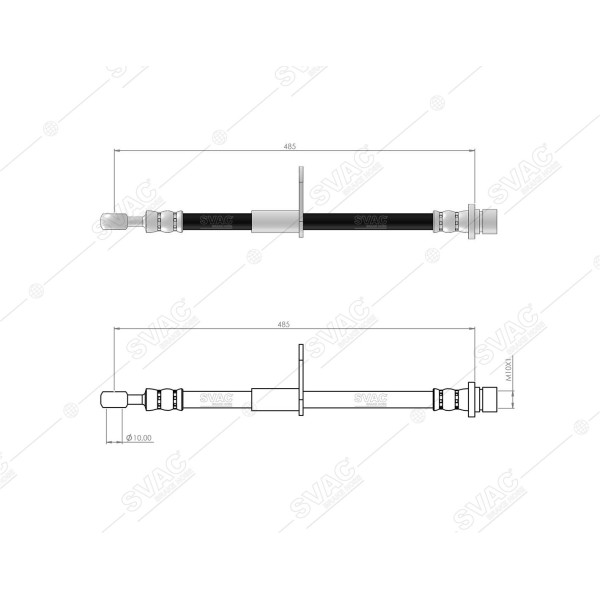 SVAC 94-128 Fren Hortumu Ön Sol Sağ Rover 200 Fren Hortumu Rover 25 95-00 99- 