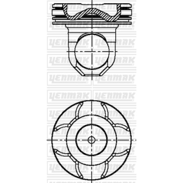 YENMAK 31-4354-0 Piston Segman 125,00Mm Std Komple Bmc Pro 1142 Euro 3 / Qsmıı Cm 876 / Çift Parcalı 