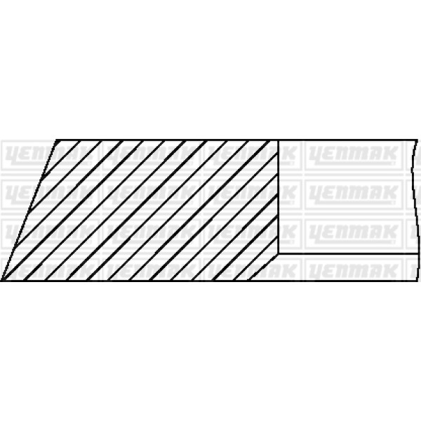 YENMAK 91-9064-0 Piston Segmanı Cummıns 107.00Mm Std (3,0×2,5×3,5) Daf - Bmc - Otokar / Isb-Px5-Px7