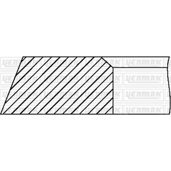 YENMAK 91-9370-0 Piston Segmanı 102,00Mm Std Bmc-Volvo-Daf-Iveco Euro 2 (F4 Ae 0481 / F4 Ae 0681 / F