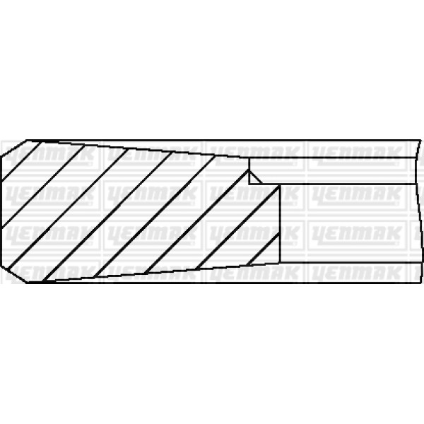 YENMAK 91-9371-0 Piston Segmanı 114,00Mm Std Bmc Pro 822-827-832 / Fatih 270.26 / Ford Cargo 3226 /