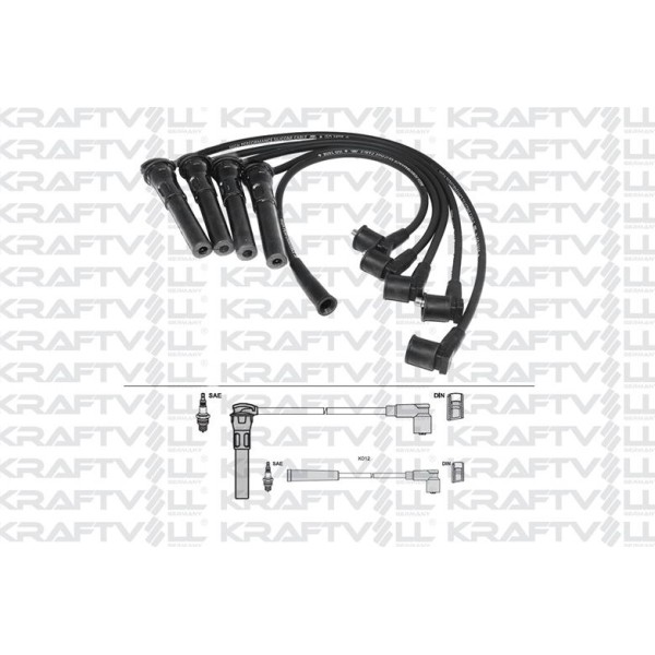 KRAFTVOLL 05070298 Buji Kablosu ROVER 200 214 216 400 414 416 1995-2000 (Silikon Kablo)