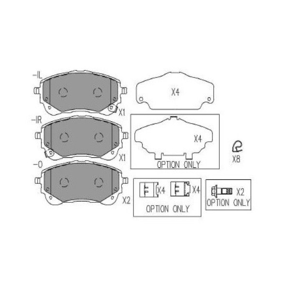 MGA 55728 Fren Balatası On-(Toyota : Corolla 2019-