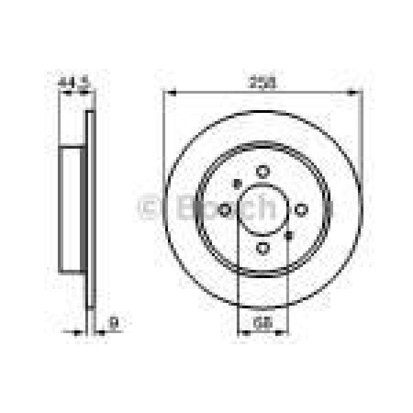 Bosch 986478836 Fren Diski Arka 100Nx 91- 