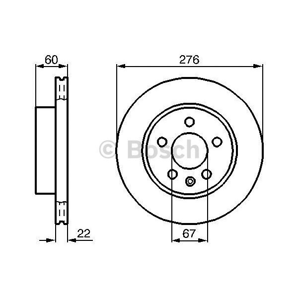 Bosch 0986479R95 Fren Diski &Ouml;n Vıto W638 96-