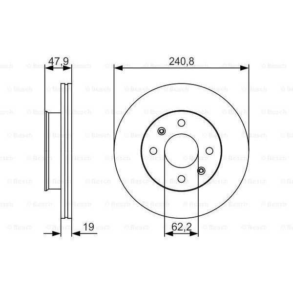 Bosch 0986479S18 Fren Diski &Ouml;n Getz 02-