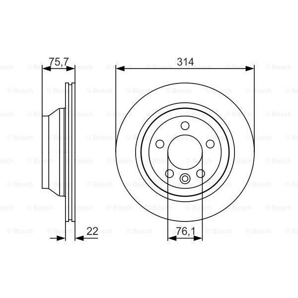 Bosch 0986479S54 Fren Diski Arka Touareg 7L 02-