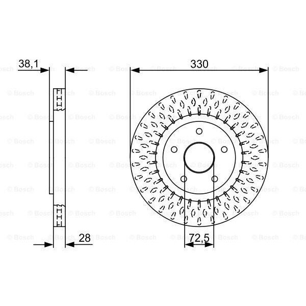 Bosch 0986479V85 Fren Diski &Ouml;n Freemont 11-