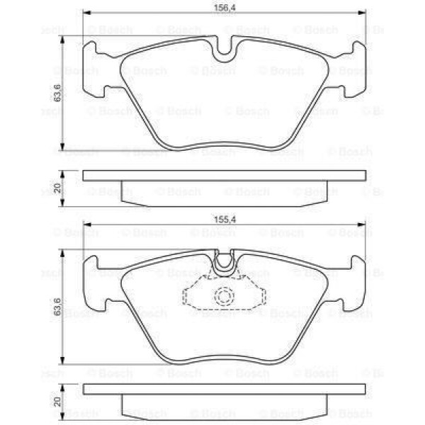Bosch 986494007 Fren Balatası &Ouml;n 75 Mg Zs / Bmw 3  E46 Bmw 5  E39 Bmw Z4  E85 Bmw X3  E83 2.0 2.5