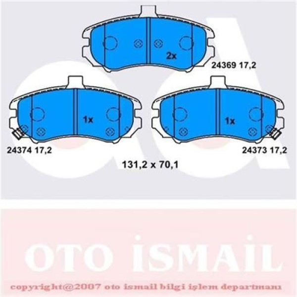 Bosch 986494426 Fren Balatası &Ouml;n Elantra 00- 