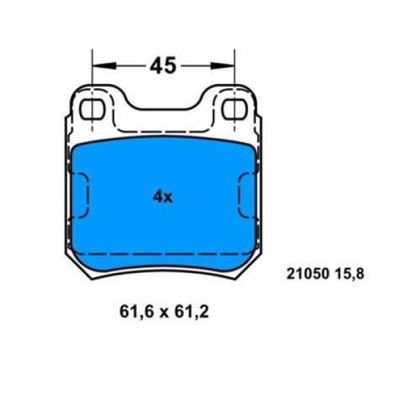 Bosch 986494523 Fren Balatası Arka Vectra B Omega B 93-