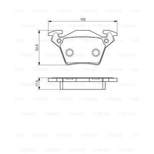 Bosch 986495074 Fren Balatası Arka 597331 Wva 23020 Vıto 108 110 112 