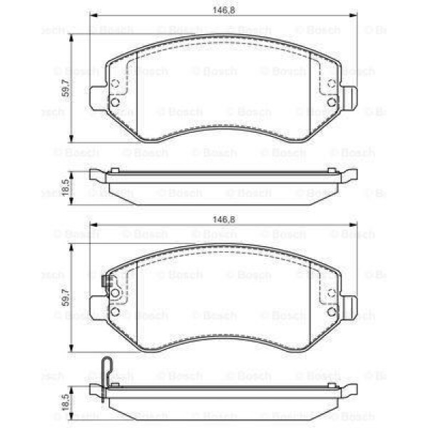 Bosch 986495117 Fren Balatası &Ouml;n Wva 23639 Cherokee Iv