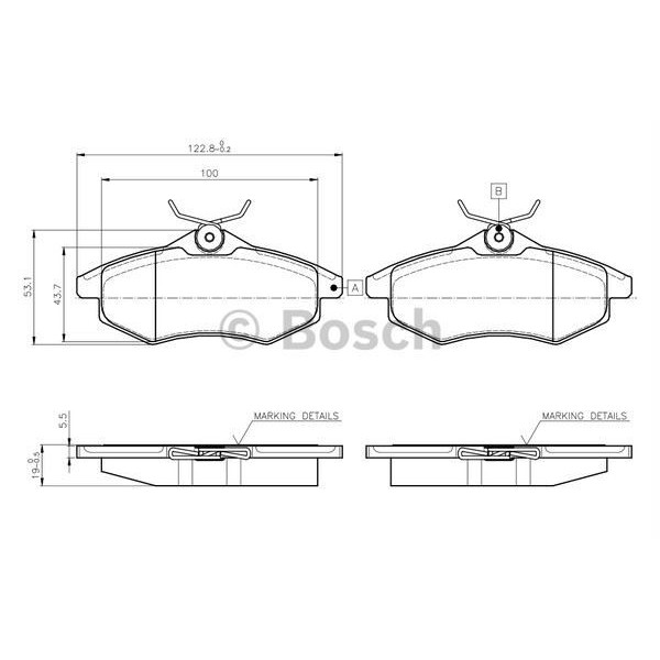 Bosch 986495268 Fren Balatası &Ouml;n C2 02- 