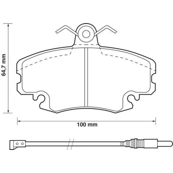 Beşer T62350300 Fren Balatası &Ouml;n Fişli Renault 9 Renault 19 Clio I II Megane I Twıngo Manager-Logan Sandero 