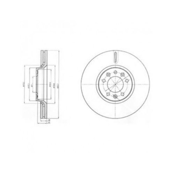 Delphı Bg4083 Fren Diski &Ouml;n Scudo 07- 