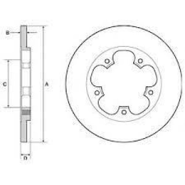 Delphı Bg4681C Fren Diski Arka Transit V363 14-