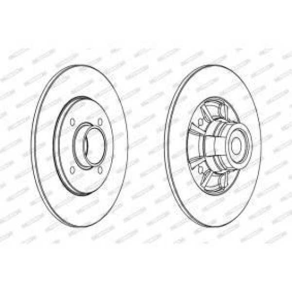 Ferodo Ddf1517-1 Fren Diski Arka Adet Clio II Megane I Renault 19 1.8 2.0 16V 238X8X4Dl