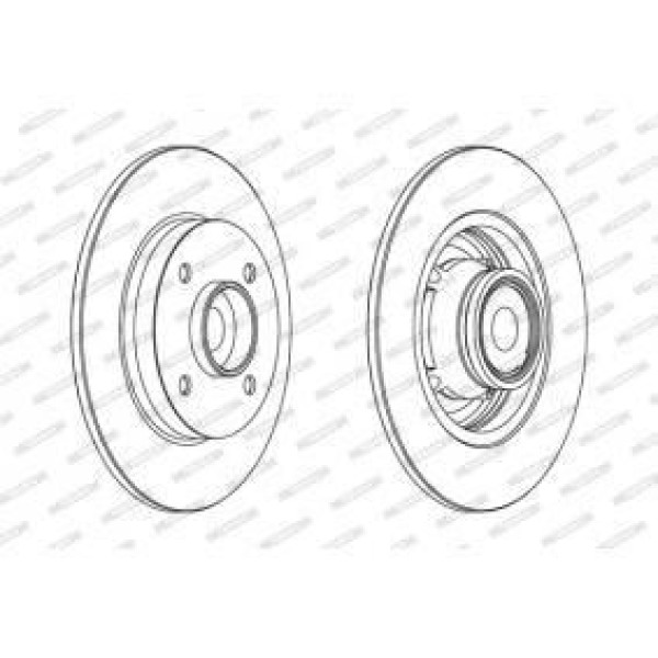 Ferodo Ddf1560-1 Fren Diski Arka Adet Sens&ouml;r Halkası Ile C4 207 307 1.4 16V 1.6 16V 1.6HDI 2.0 16V 2.0 11 04-