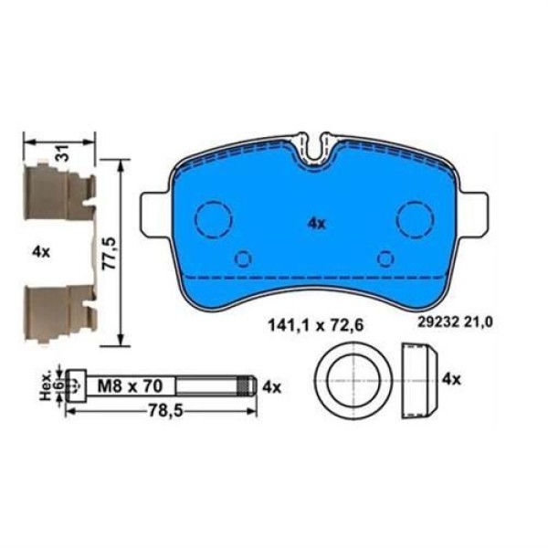 Fren Balatası Arka Daıly IV 07-; Daıly V 11-; Daıly Vı 14-; 