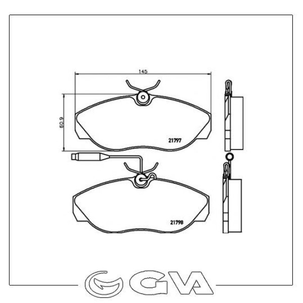Gva 7027050 Fren Balatası &Ouml;n Fişli Ducato 94-