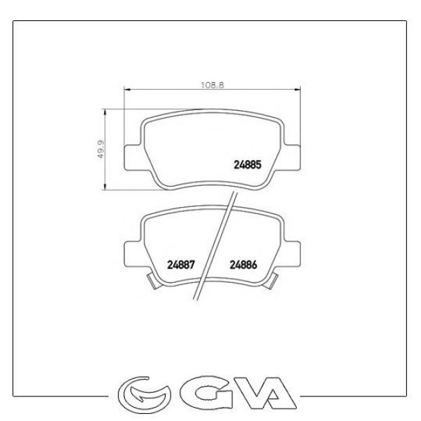 Gva 7071070 Fren Balatası Arka Avensıs Sedan-Kombı T27 1.6 1.8 2.0 2.0D 4D 2.2D-4D 09-
