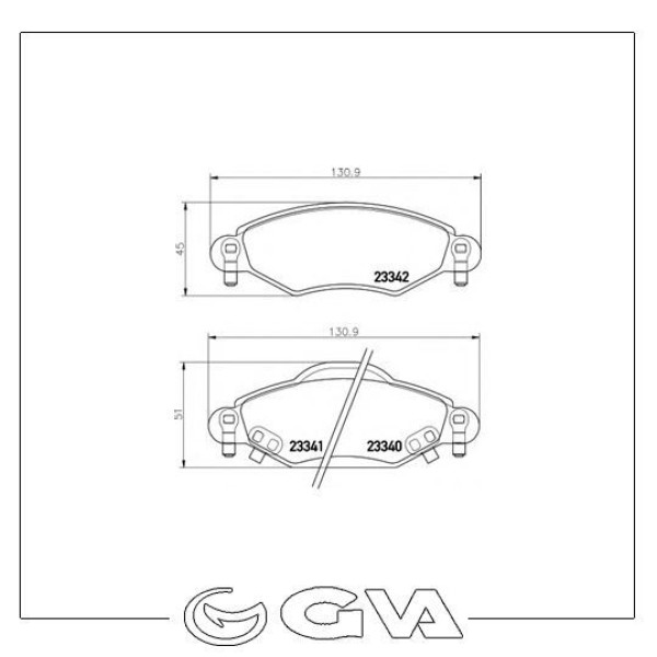 Gva 7071725 Fren Balatası &Ouml;n Yaris 03- 