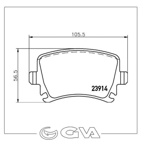 Gva 7075050 Fren Balatası Arka Golf V 03- 