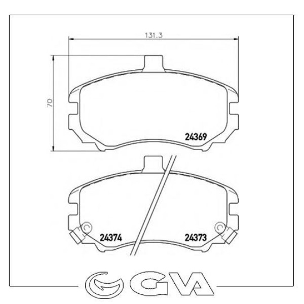 Gva 7091674 Fren Balatası &Ouml;n Elantra 00-