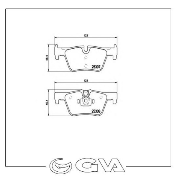 Gva 7099124 Fren Balatası Arka Bmw 1  F20 F21 Bmw 2  F22 F23 Bmw 3  F30 F31 F34 Bmw 4  F32 F36