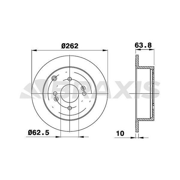 Gva 7491040 Arka Fren Diski Accent Era-Getz-Rıo 06- İ20 08- Dolu 262&times;10&times;4Dl 