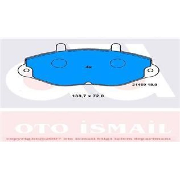 Hattat 3031377 Fren Balatası &Ouml;n Transit T15 88- 