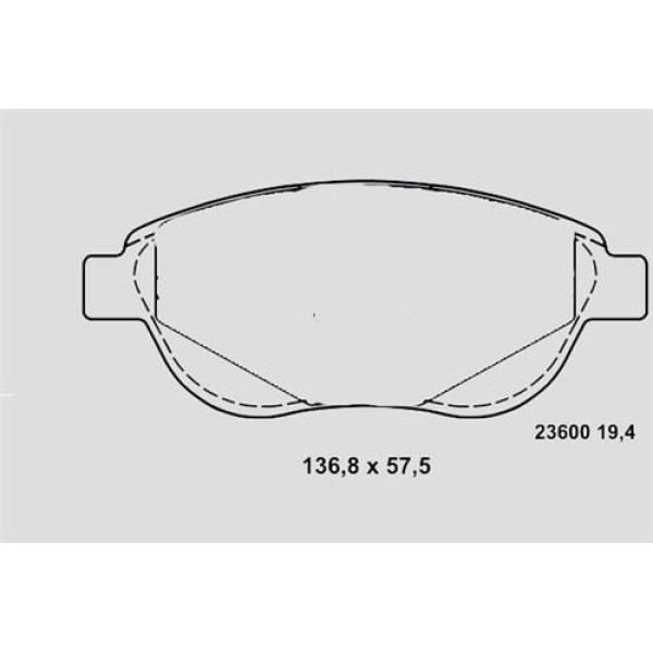 Fren Balatası &Ouml;n 500 07-; Linea 07-; Doblo 01-; / 207 06-; 307 00-; 1007 05-; / Xsara 97-; C3 I 02-; C4 04-; 