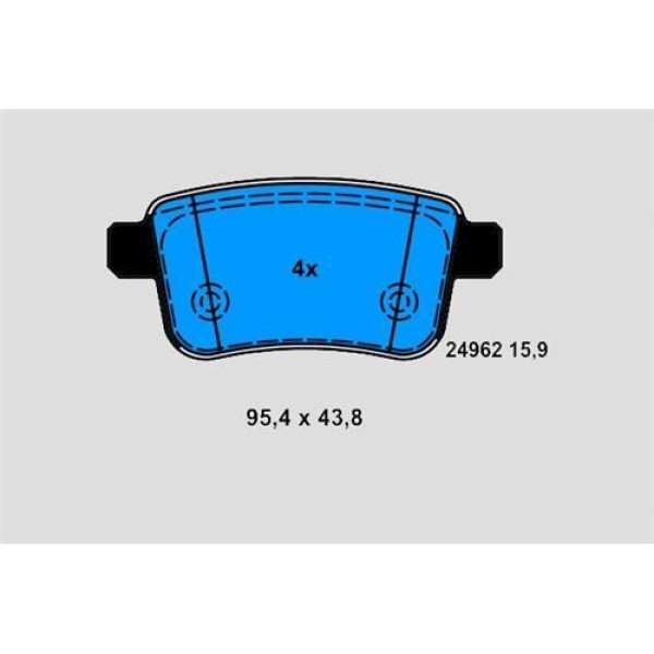 Fren Balatası Arka Kangoo II 08-; / Cıtan 12-; 