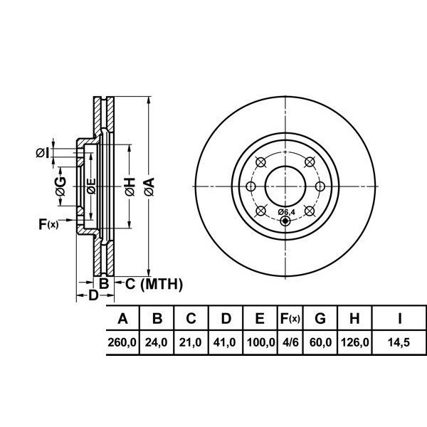 Mga 50112 Fren Diski &Ouml;n Combo 00- 