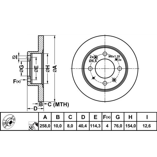 Mga 50236 Fren Diski Arka Coupe 96- 