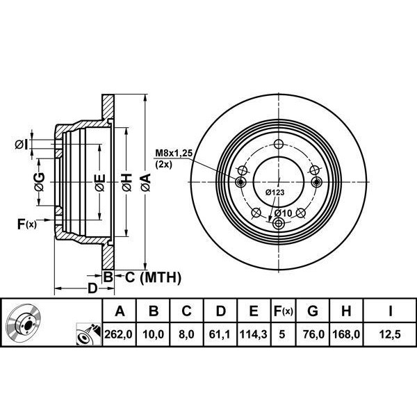 Mga 50237 Fren Diski Arka İ30 07- 