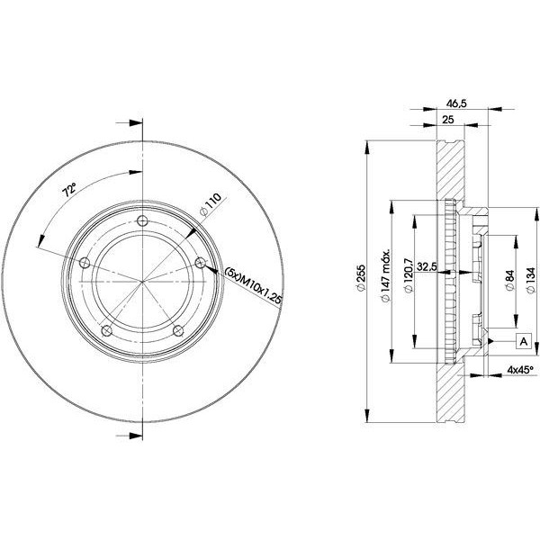 Mga 50267 Fren Diski &Ouml;n Hiace 89-