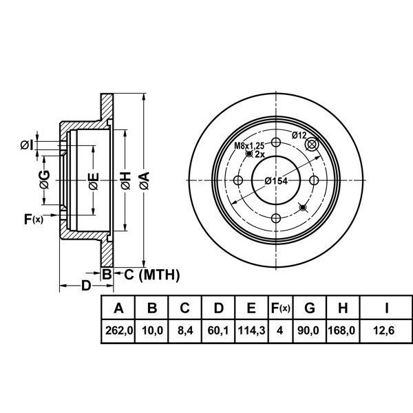 Mga 50282 Fren Diski Arka Santamo 99-