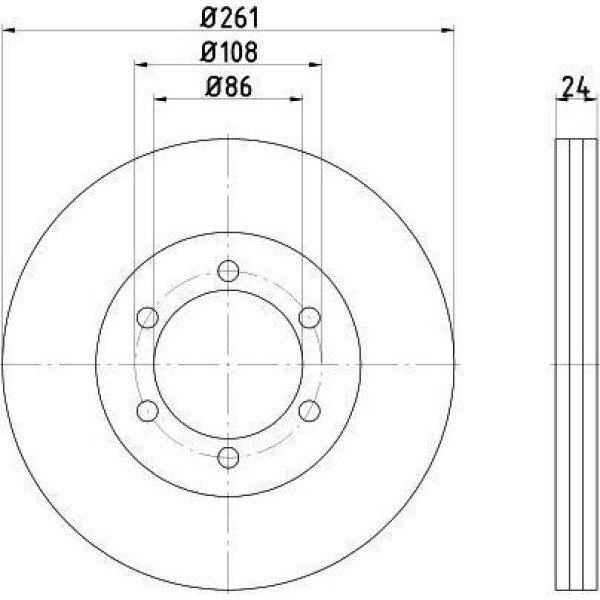Mga 50328 Fren Diski &Ouml;n Bongo K2700 04-