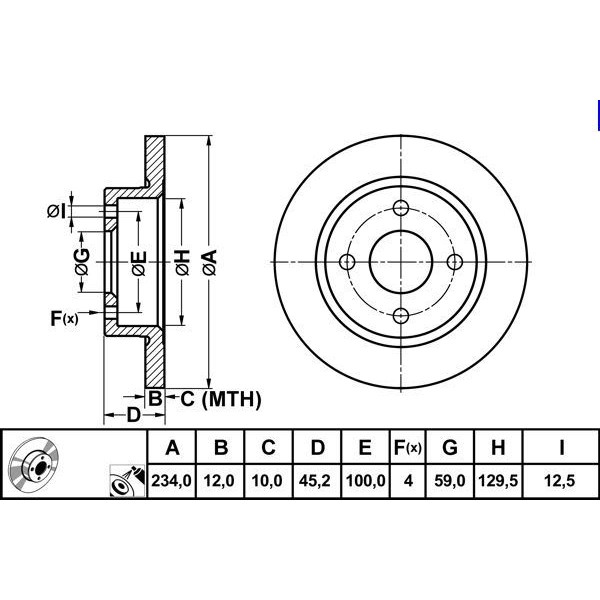 Mga 50329 Fren Diski &Ouml;n Micra K11 92- 