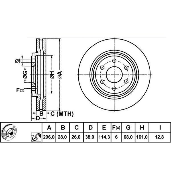 Mga 50336 Fren Diski &Ouml;n Navara 14-