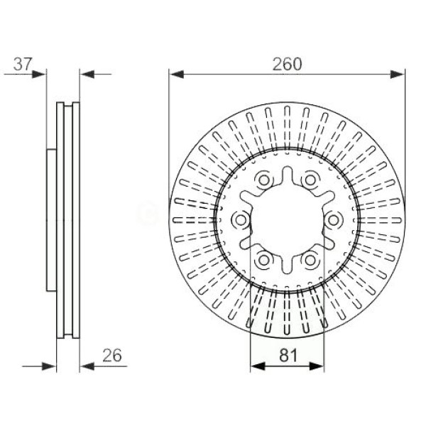 Mga 50341 Fren Diski &Ouml;n Urvan 82-