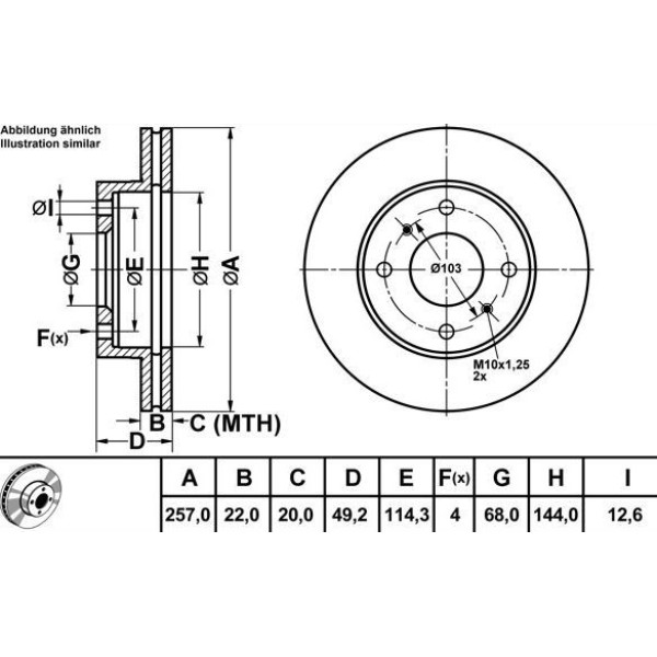 Mga 50342 Fren Diski &Ouml;n 200Sx 88-