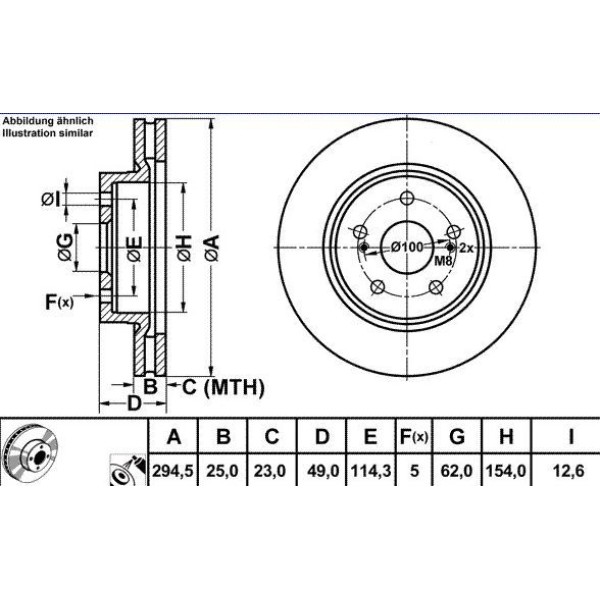 Mga 50345 Fren Diski &Ouml;n Grand Vitara 05-
