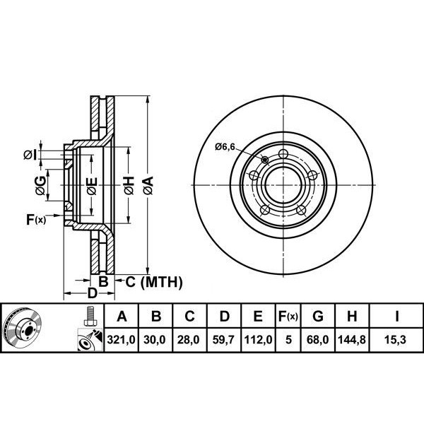 Mga 50350 Fren Diski &Ouml;n A4 97-