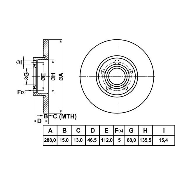 Mga 50351 Fren Diski &Ouml;n 100 90- 